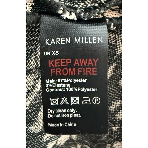 Karen Millen Women's Lace Jacquard Bandage Knit Dress Office Wear Cocktail Party - Picture 10 of 10